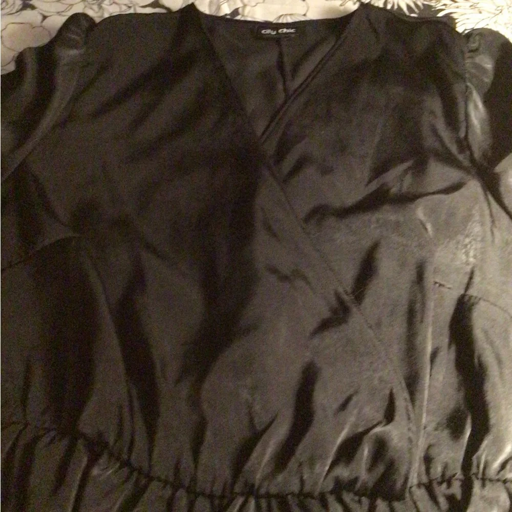 CITY CHIC BLACK RUFFLE MINI DRESS - Picture 8 of 14